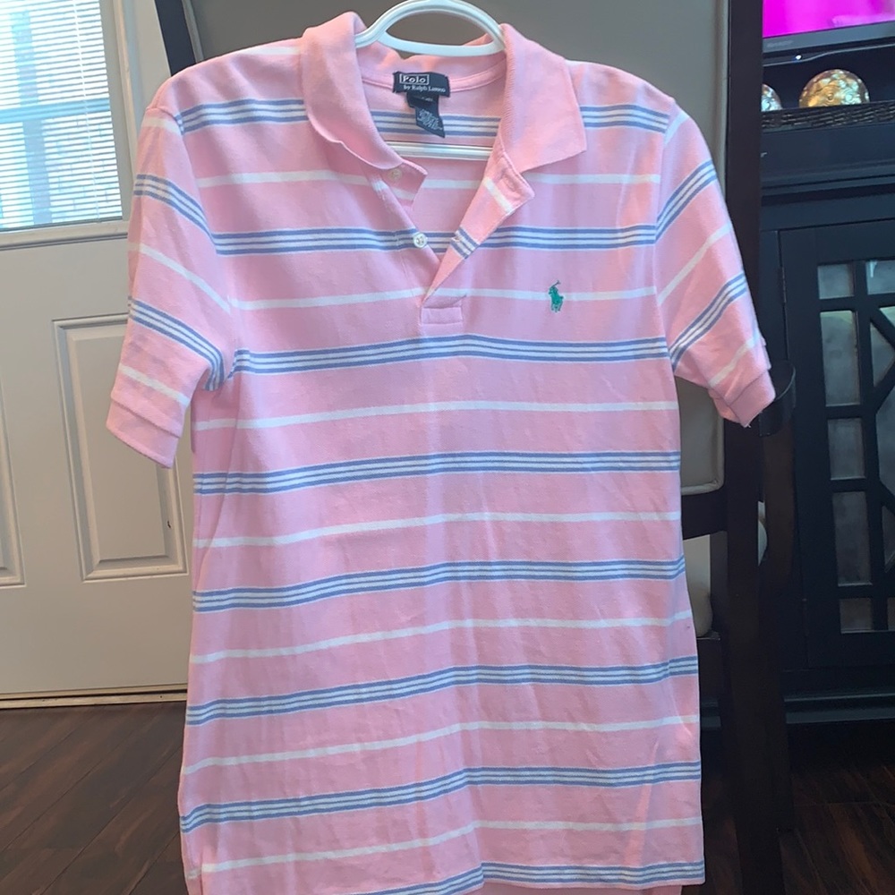 Pink stripe Polo